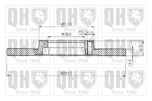 QUINTON HAZELL Тормозной диск BDC3519